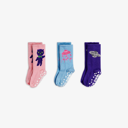 Pack 3 calcetines antideslizantes “Space” – Mini Rodini