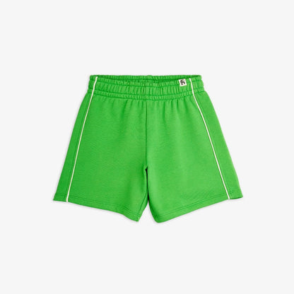 Green shorts with white piping | Mini Rodini