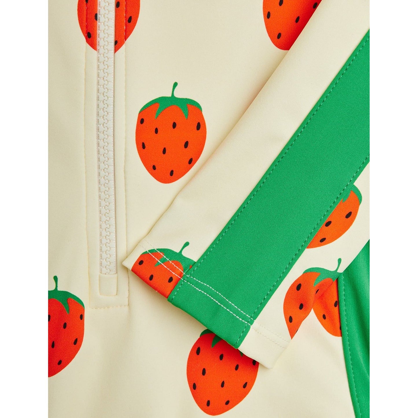 Traje de baño UV de fresas (manga larga) | Reciclado - Mini Rodini