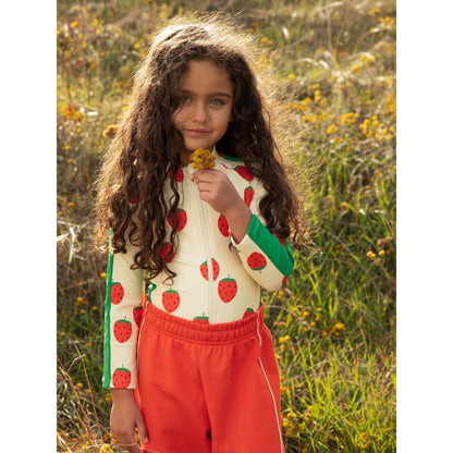 Traje de baño UV de fresas (manga larga) | Reciclado - Mini Rodini