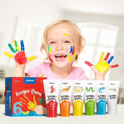 Pintura de Dedos – Set 6 Colores | Mideer