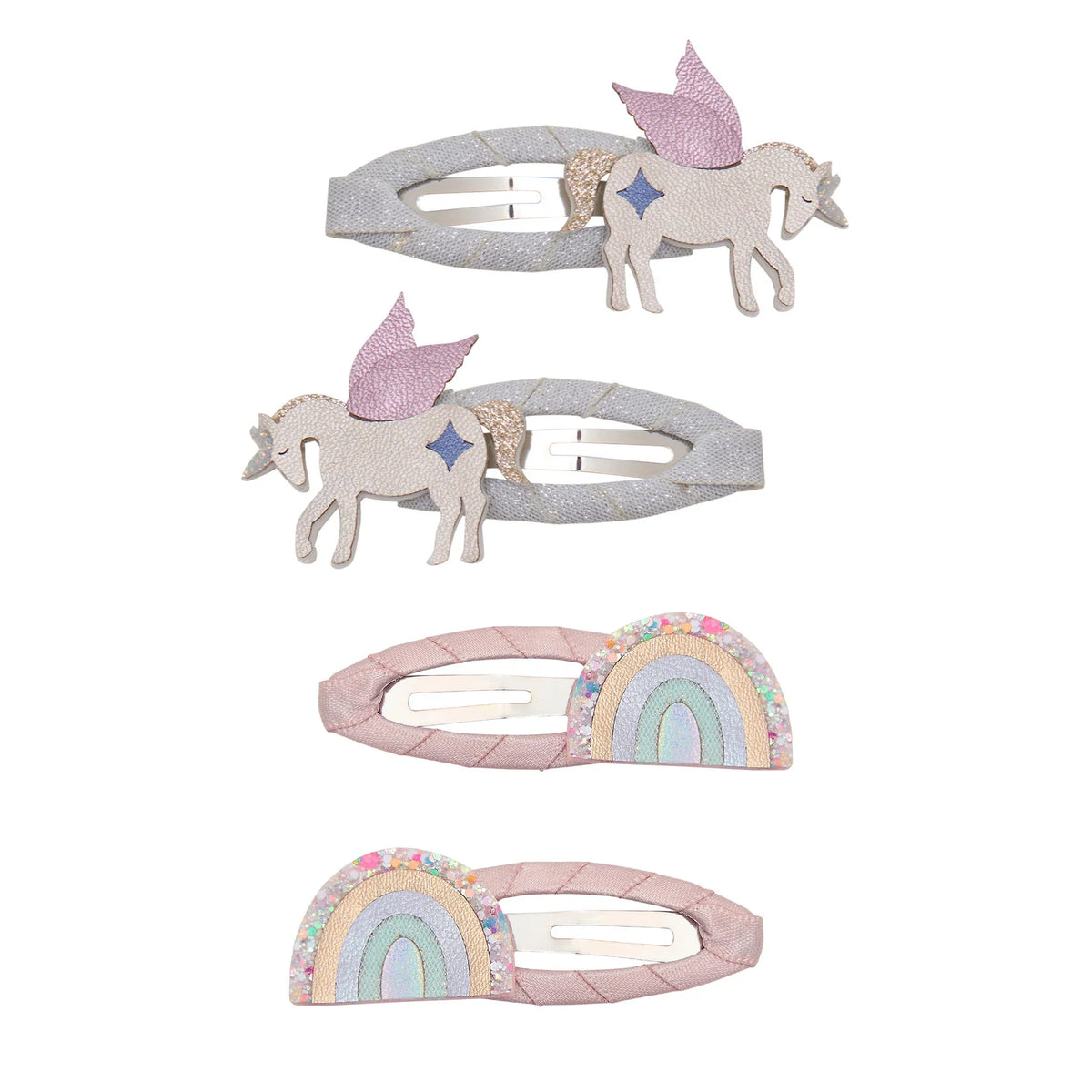 Pack 4 Pinzas de Pelo Unicorn & Rainbow – Mimi & Lula