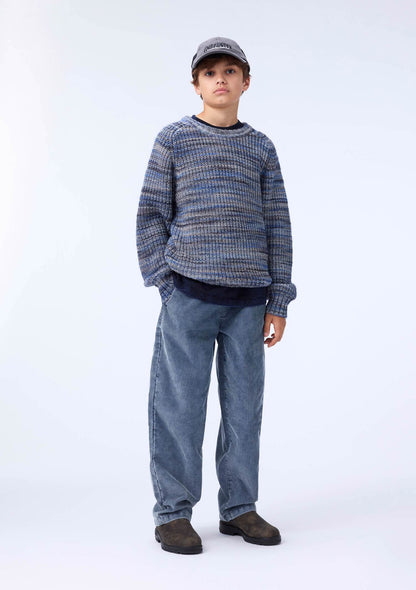 Pantalón de Pana Gris con Cintura Elástica - MOLO