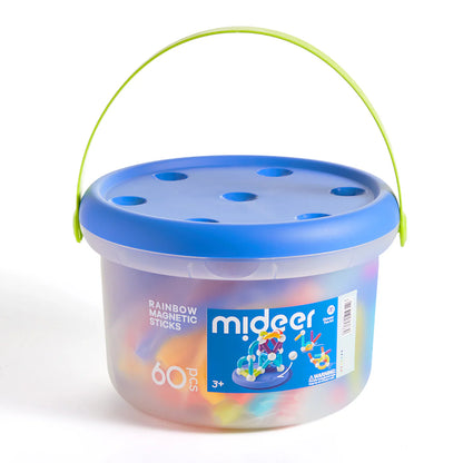 Juego Palitos Magneticos de construccion 60 elementos Mideer