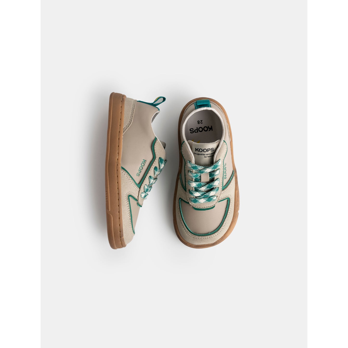 Zapatillas “Adri” – Beige & Verde Esmeralda -  KOOPS