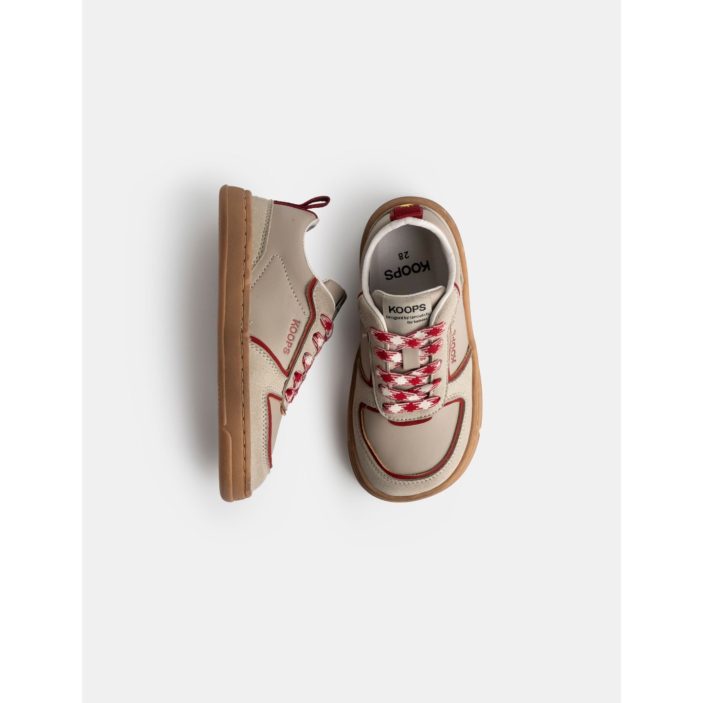 Zapatillas “Adri” – Beige & Rojo Intenso - KOOPS