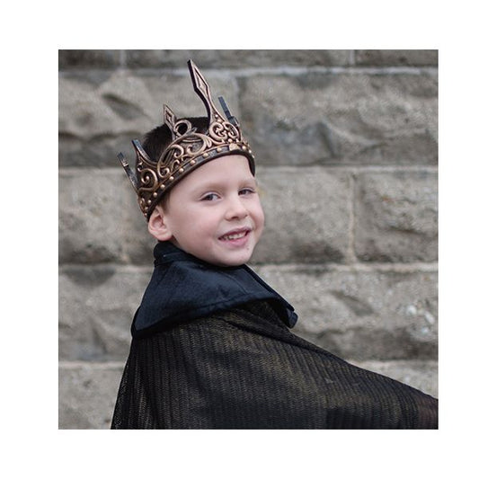 Corona medieval dorada y negra – Great Pretenders
