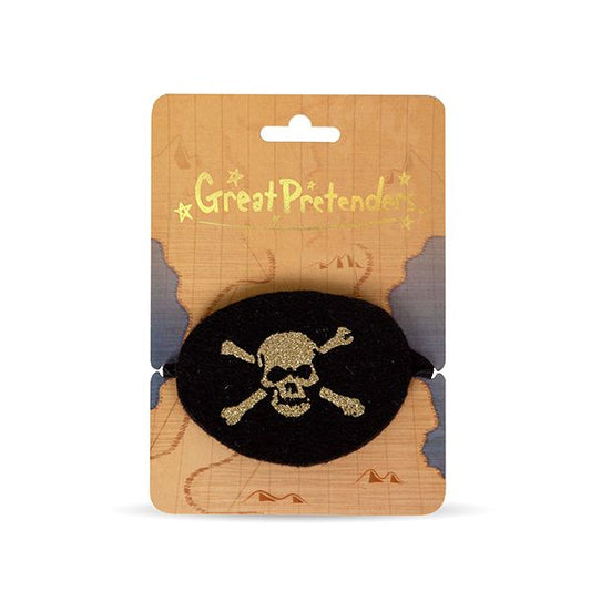 Parche pirata con calavera dorada – Great Pretenders