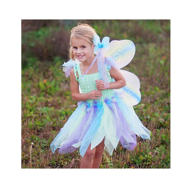 Disfraz de Hada Multicolor con Varita | Great Pretenders