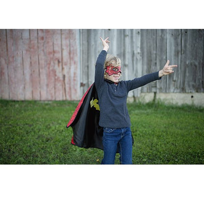 Reversible Bat & Spider Cape with Mask – Great Pretenders