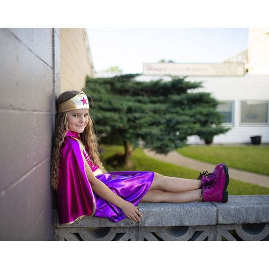 Conjunto de superhéroe con vestido, capa y diadema – Great Pretenders