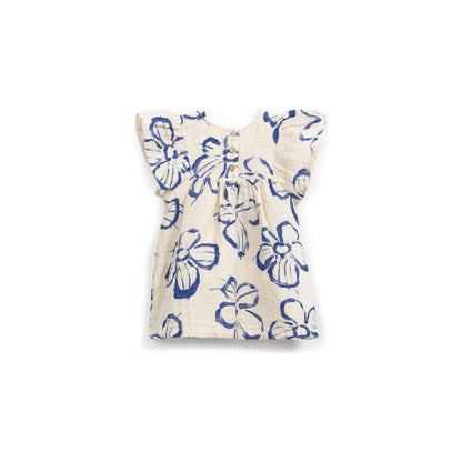 Vestido de Bebé con Estampado Floral – Mezcla de Algodón y Lino – Play Up