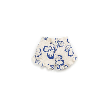 Pantalón Corto de Bebé con Estampado Floral – Algodón y Lino – Play Up