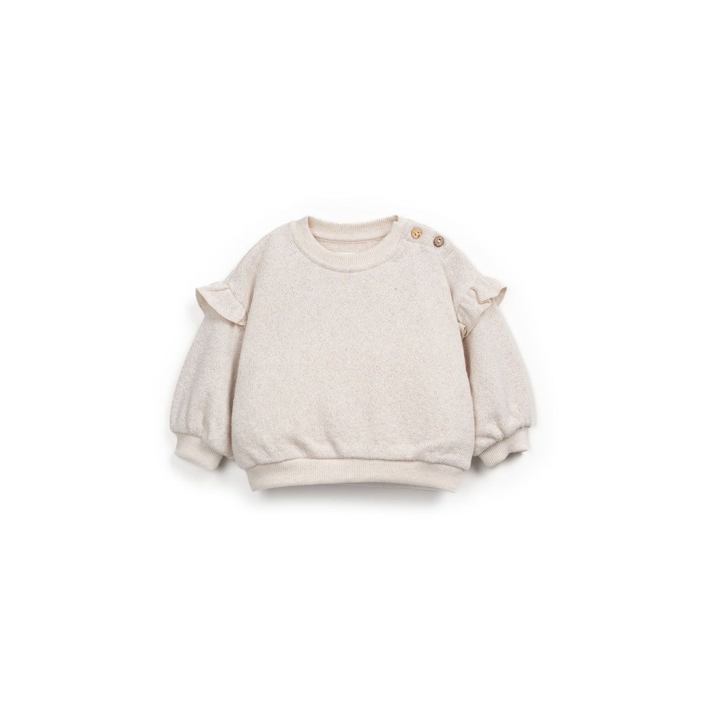 Sudadera de felpa con volantes – Crudo | Play Up