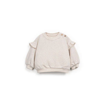 Sudadera de felpa con volantes – Crudo | Play Up