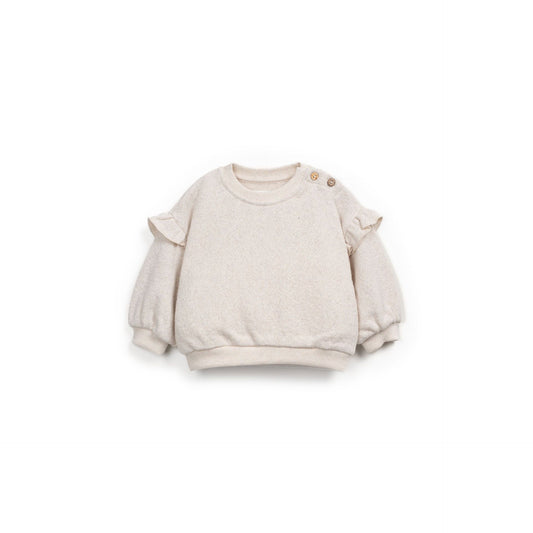 Sudadera de felpa con volantes – Crudo | Play Up