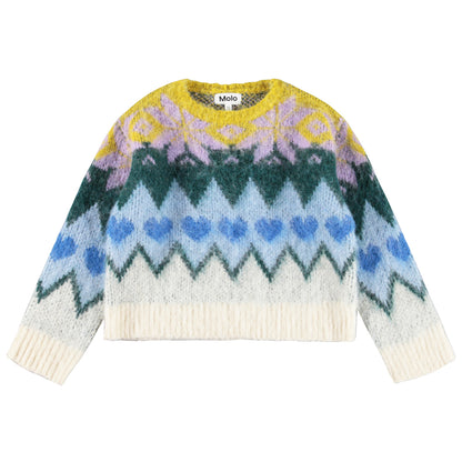 Jersey Multicolor con Corazones y Copos - MOLO