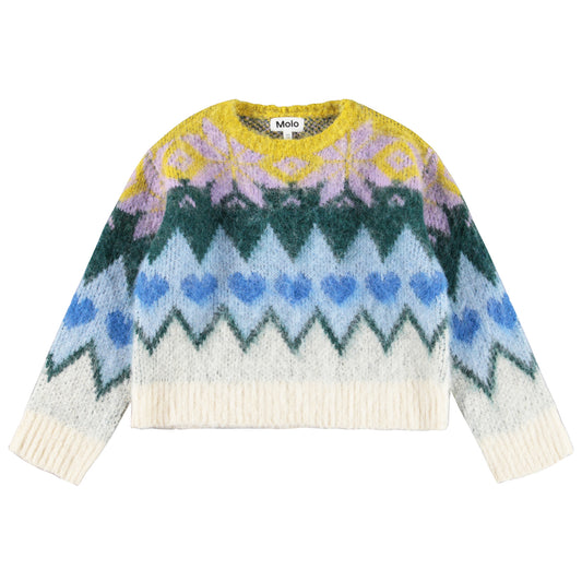 Jersey Multicolor con Corazones y Copos - MOLO