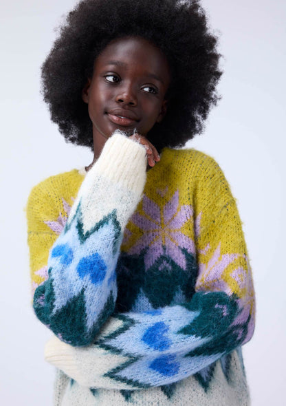Jersey Multicolor con Corazones y Copos - MOLO