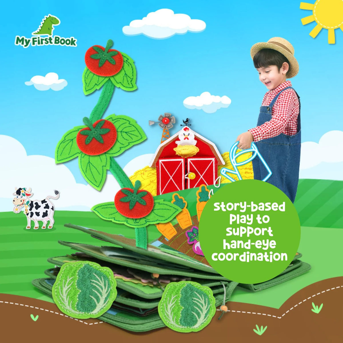 Libro Sensorial Busy Farm + Mochila – My First Book