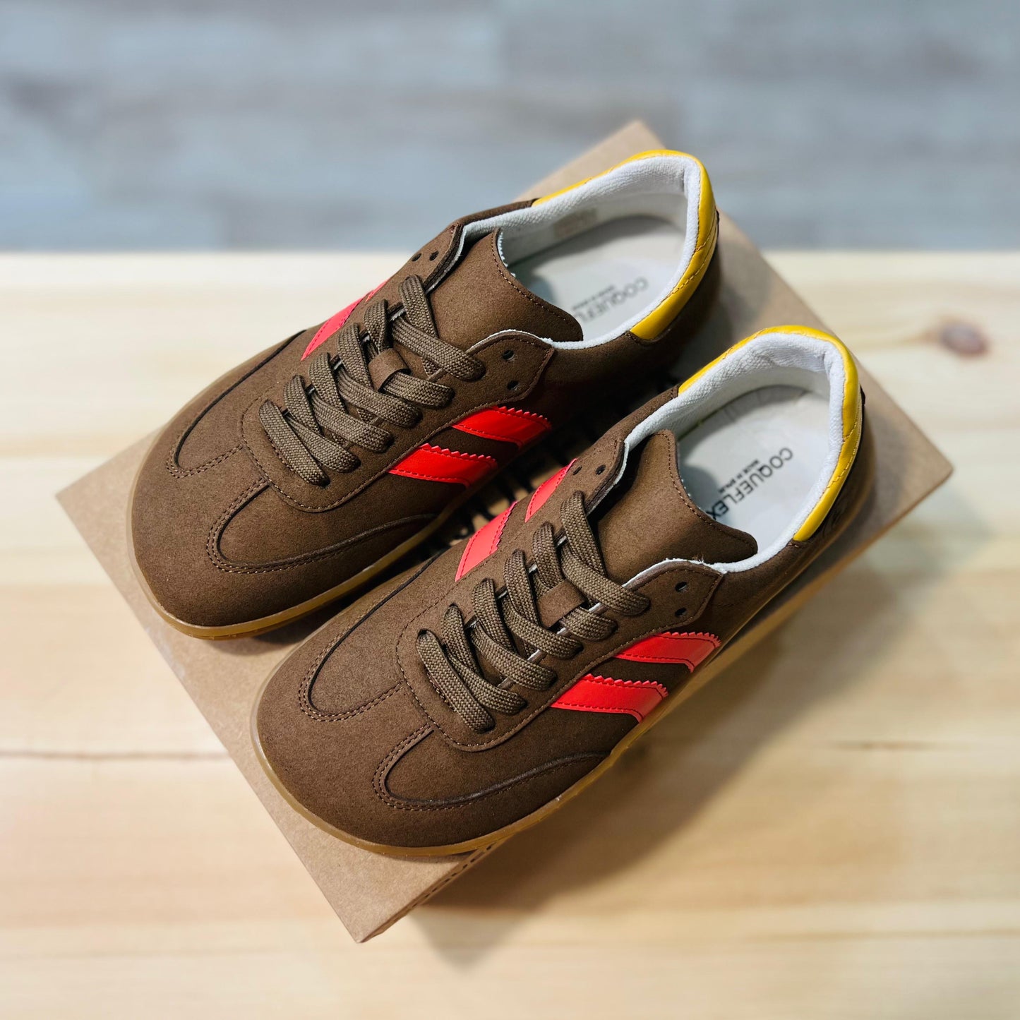 Zapatillas Barefoot Marrón & Rojo | COQUEFLEX