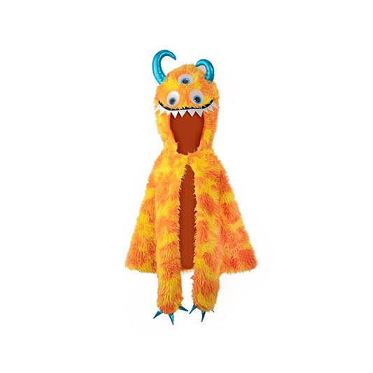 Capa de monstruo naranja de felpa con capucha – Great Pretenders