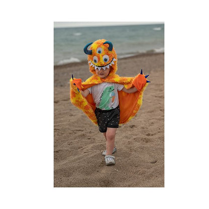 Capa de monstruo naranja de felpa con capucha – Great Pretenders