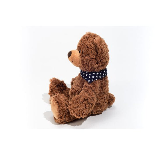 Oso de Peluche con Pañuelo Azul Estrellado – 30 cm | Hermann Teddy