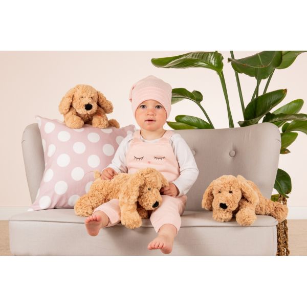 Perro de Peluche Tumbado – 28 cm | Hermann Teddy