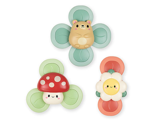 Set de 3 Spinners Sensoriales con Ventosa Woodlands - Tiger Tribe