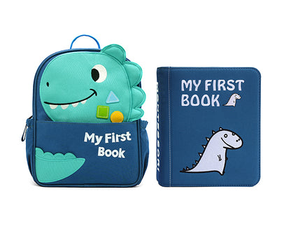 Libro Sensorial de Habilidades Cotidianas + Mochila Dinosaurio – My First Book