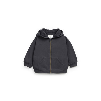 Sudadera con cremallera y capucha – Gris Carbón - Play Up