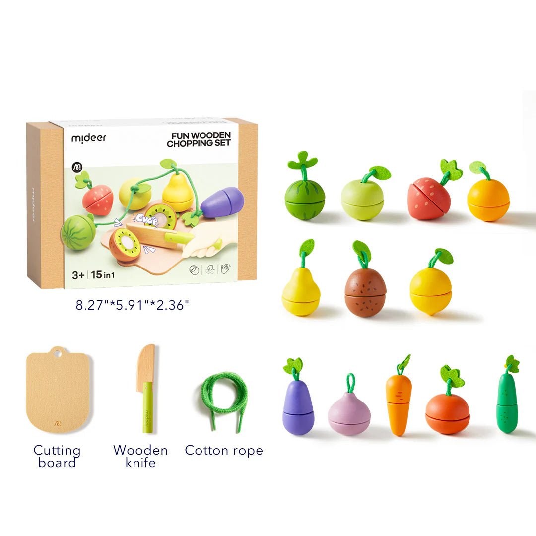 Set Frutas y Verduras para cortar Mideer