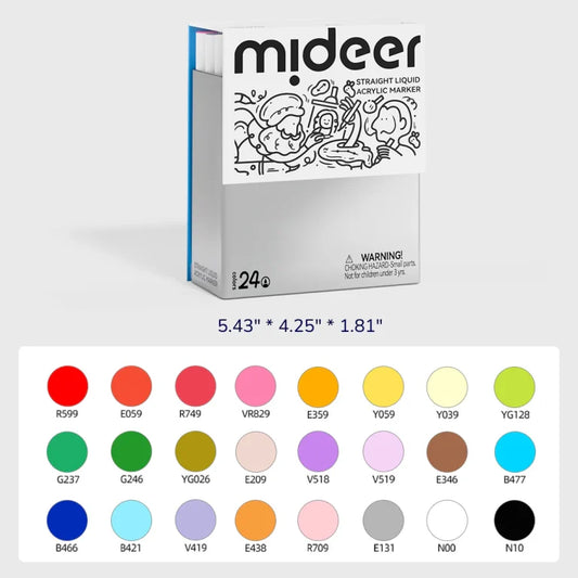 Rotuladores Acrílicos Líquidos – 24 Colores | Mideer