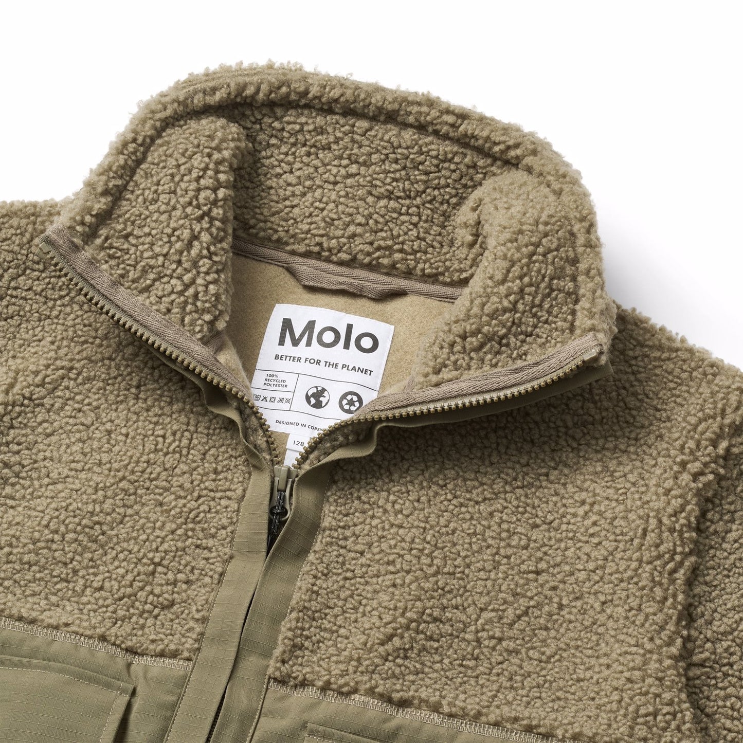 Chaqueta Forro Polar Verde Oliva | MOLO