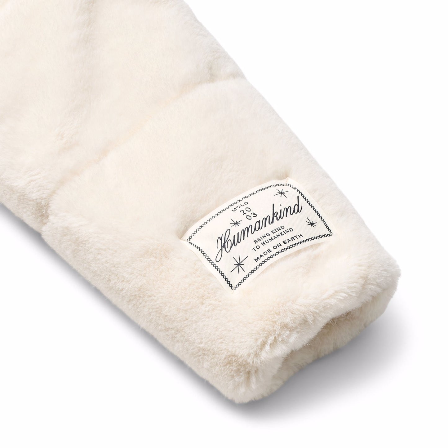 Chaqueta Acolchada de Pelo Sintético Blanco | MOLO