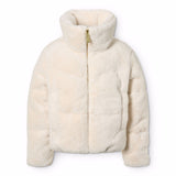 Chaqueta Acolchada de Pelo Sintético Blanco | MOLO