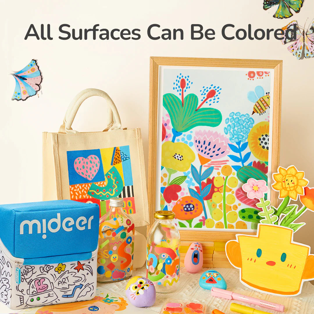 Brush Tip Acrylic Markers with Case – Mideer