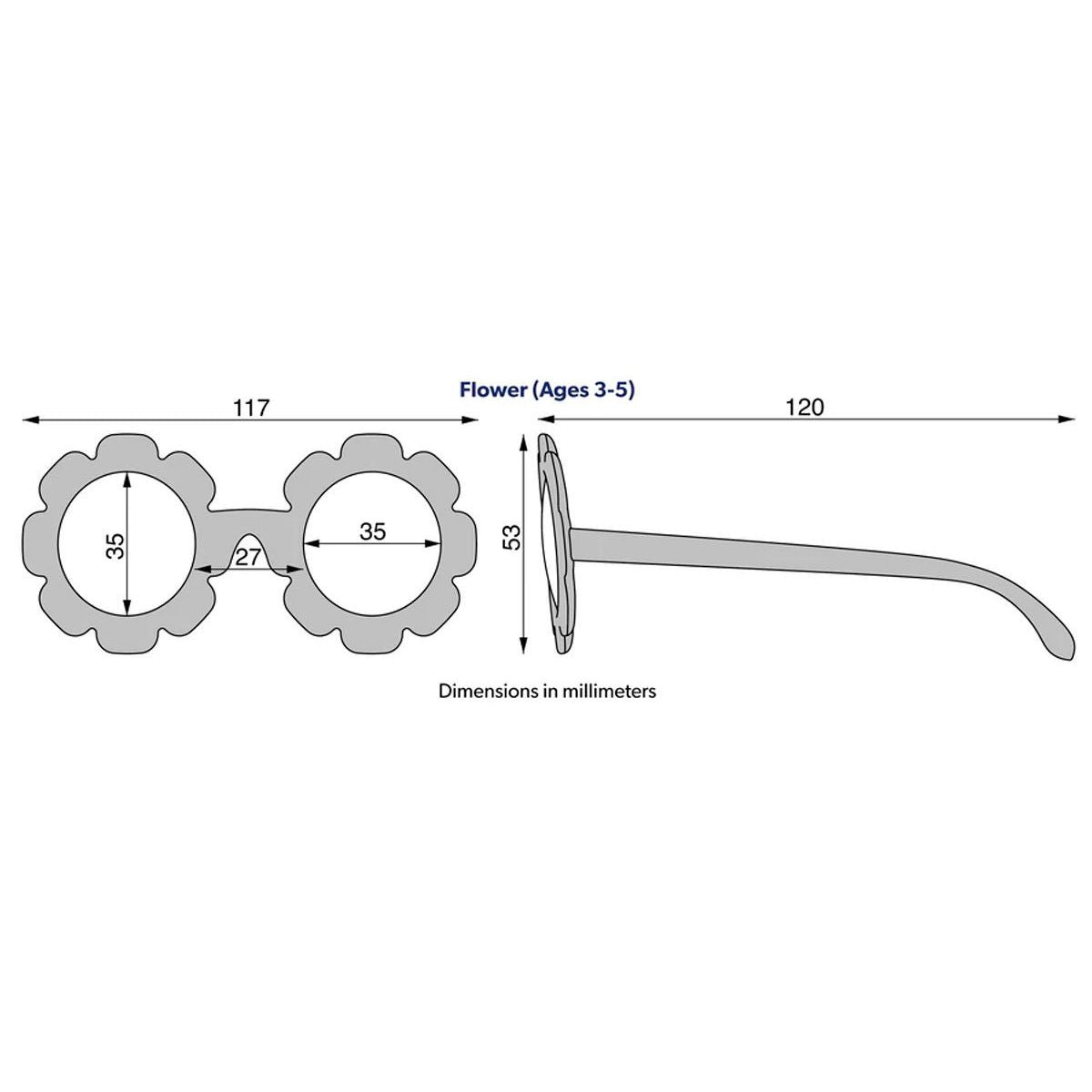 Gafas de Sol Flexibles Polarizadas Daisy Flower Mirrored Lenses – Babiators