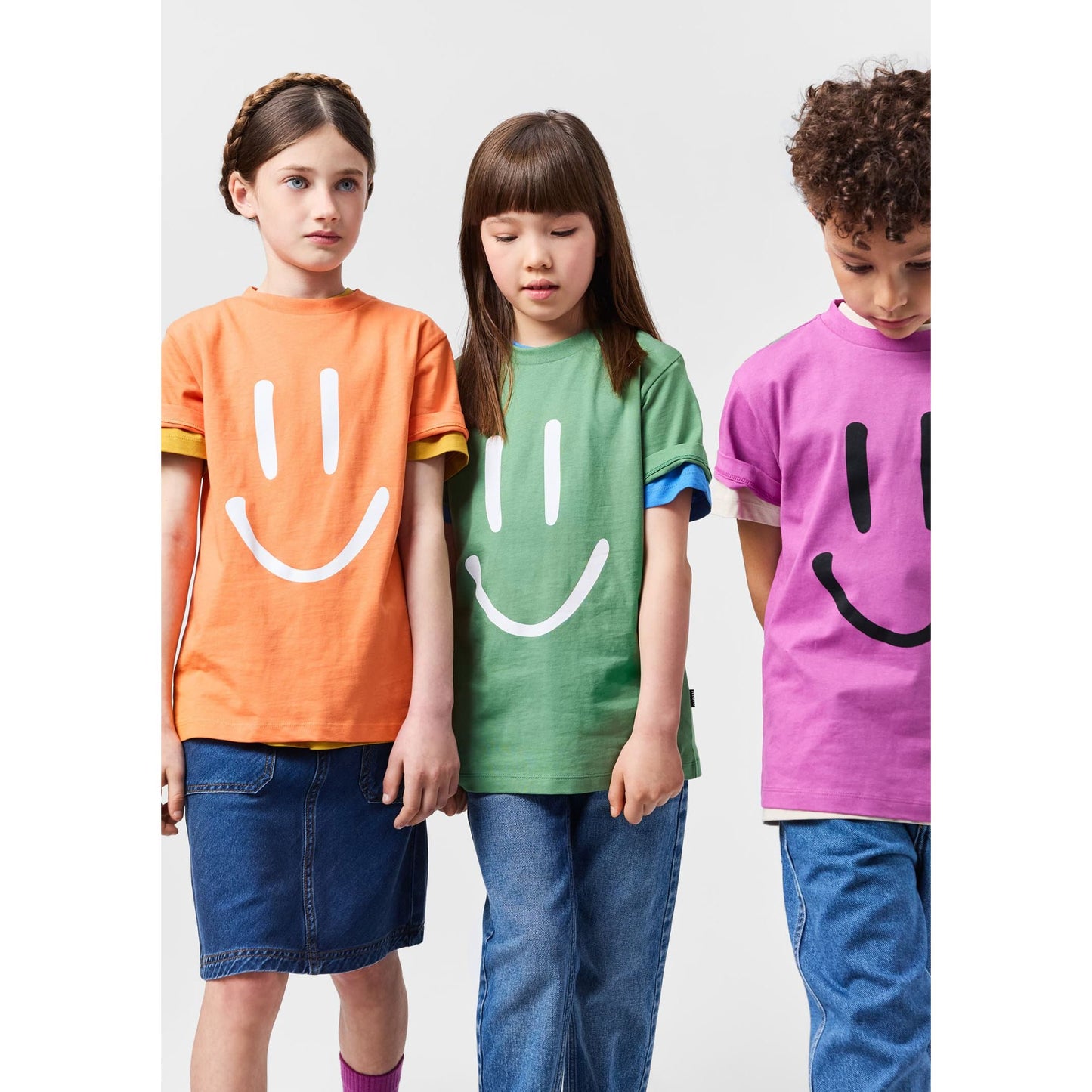 Camiseta Roxo Groovy Green Smile – MOLO