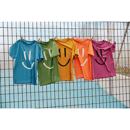 Camiseta Roxo Groovy Green Smile – MOLO