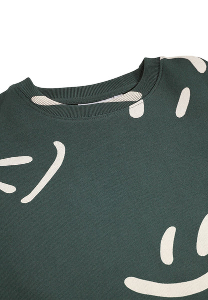 Sudadera Smiley Monti verde oscuro – Molo