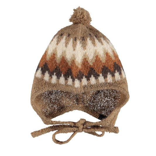 Gorro de Punto con Borla y Estampado Nórdico | MOLO