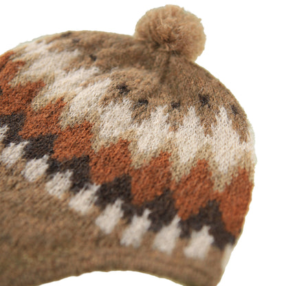 Gorro de Punto con Borla y Estampado Nórdico | MOLO