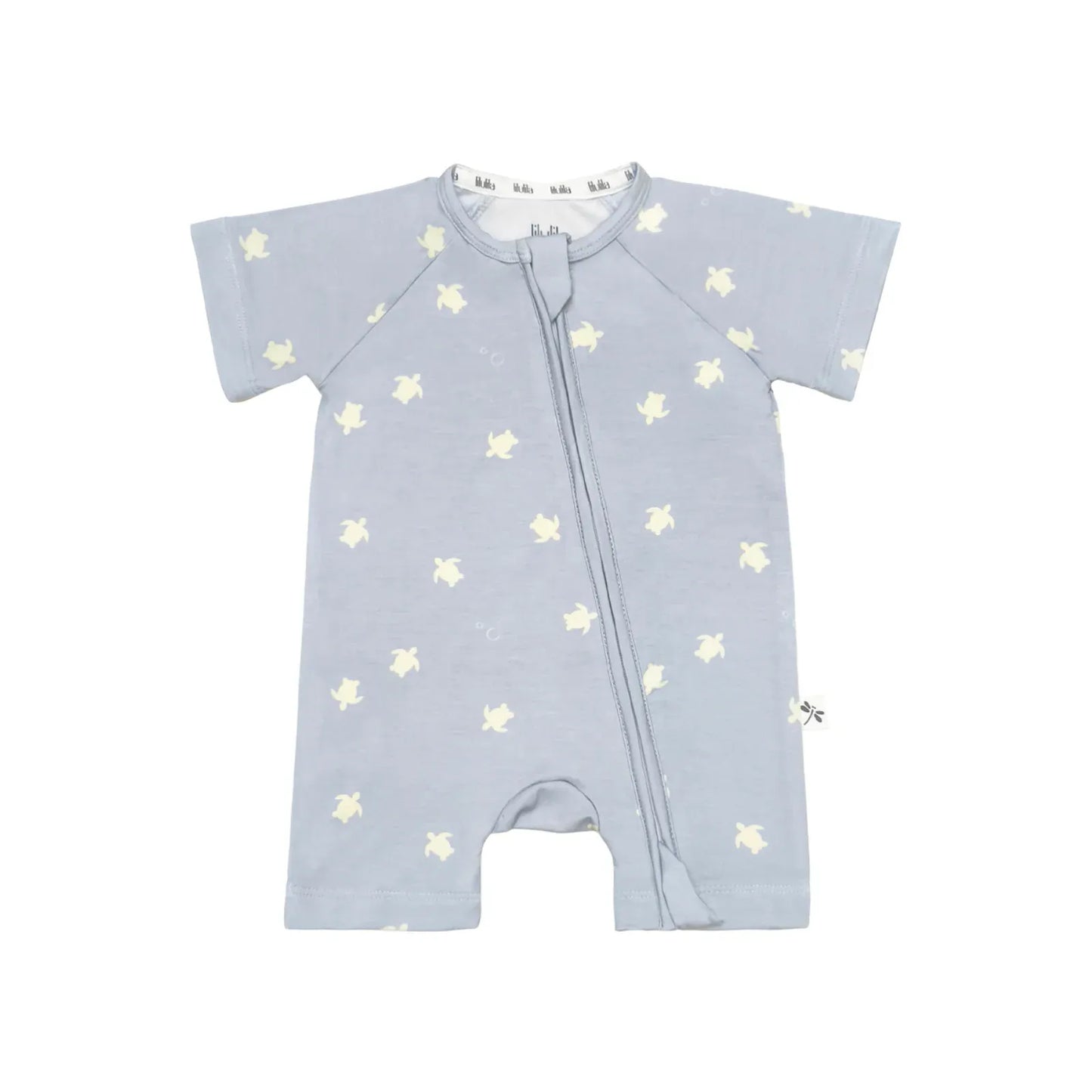 Lilulila Sea Turtles Short Bamboo Pajamas with Zipper