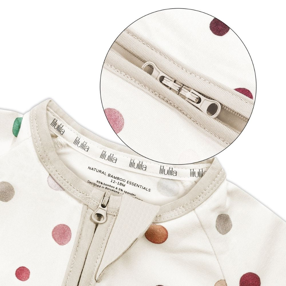 Pijama Zippy Romper de Bambú – Confetti | Lilulila