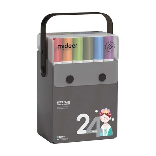 Rotuladores Doble Punta “Let’s Paint” – Mideer (Pack de 24)