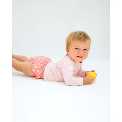 Conjunto baño bebé UPF50+ – Peach Mosaic | Badawii