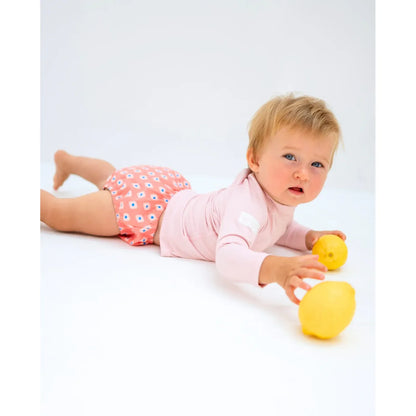 Conjunto baño bebé UPF50+ – Peach Mosaic | Badawii