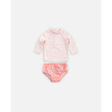 Conjunto baño bebé UPF50+ – Peach Mosaic | Badawii
